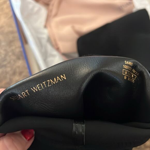 Stuart Weitzman 5050 Black Suede Iconic Over The Knee Stretch Boots NEW Size 6 - Picture 14 of 15